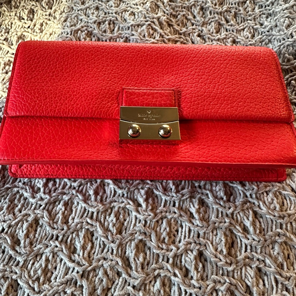 Kate Spade New York Chelsea Square Luxe Chloe Finn Clutch